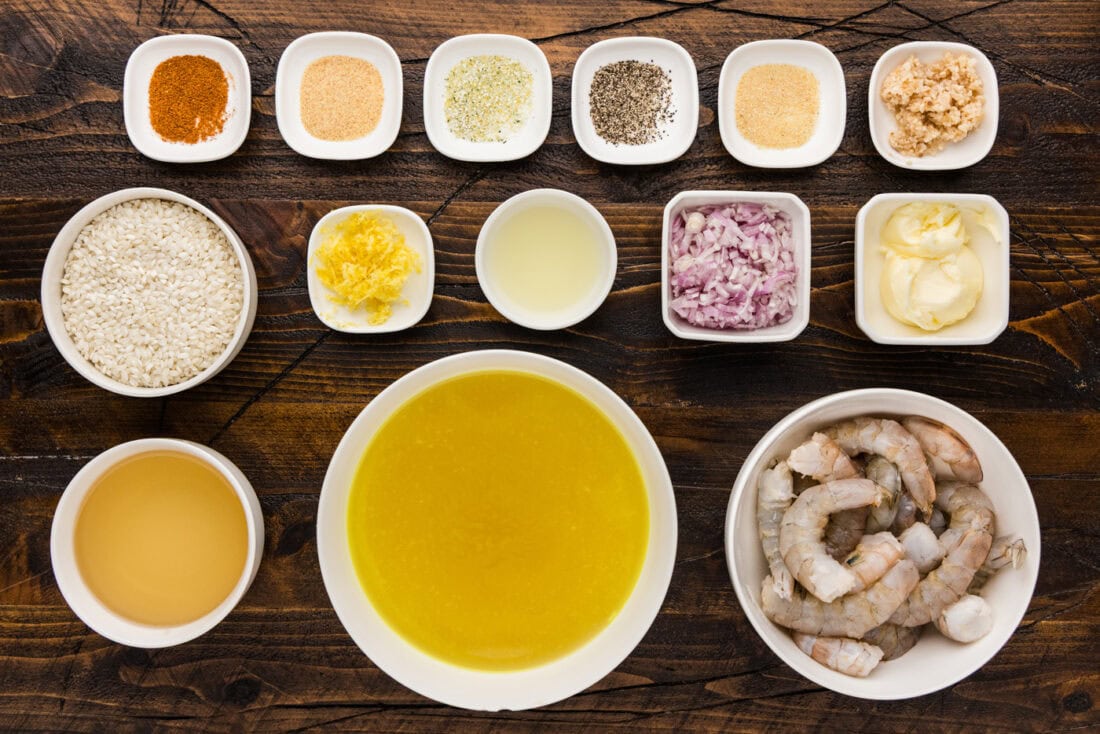 Ingredients for Shrimp Risotto