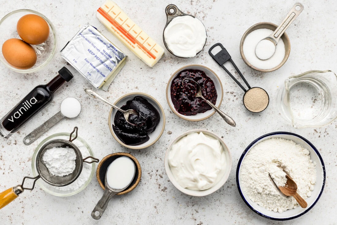 Ingredients for Braided Breakfast Danish
