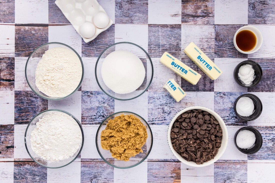 Ingredients for Chocolate Chip Cookies