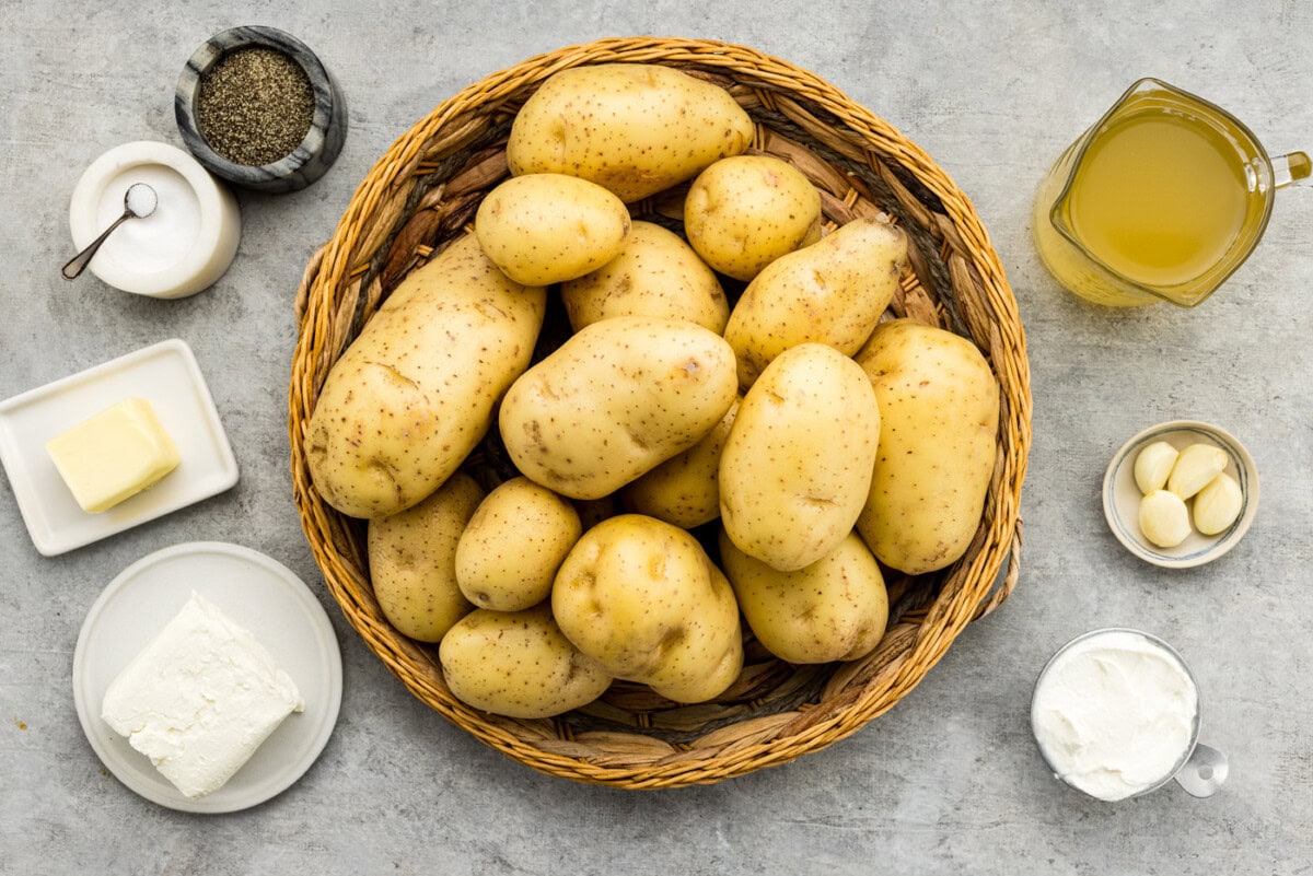 Ingredients for Crockpot Mashed Potatoes