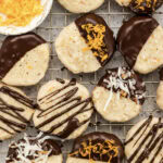 Close up photo of Icebox Cookies on a wire rack