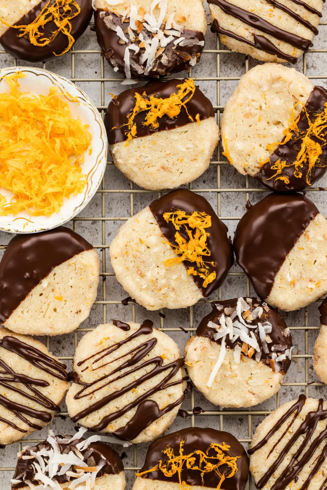 Icebox Cookies on a wire rack