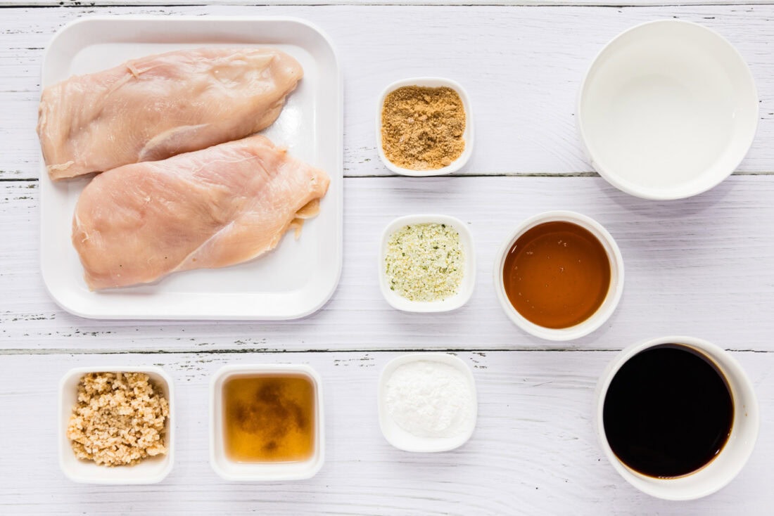 Ingredients for Instant Pot Honey Garlic Chicken