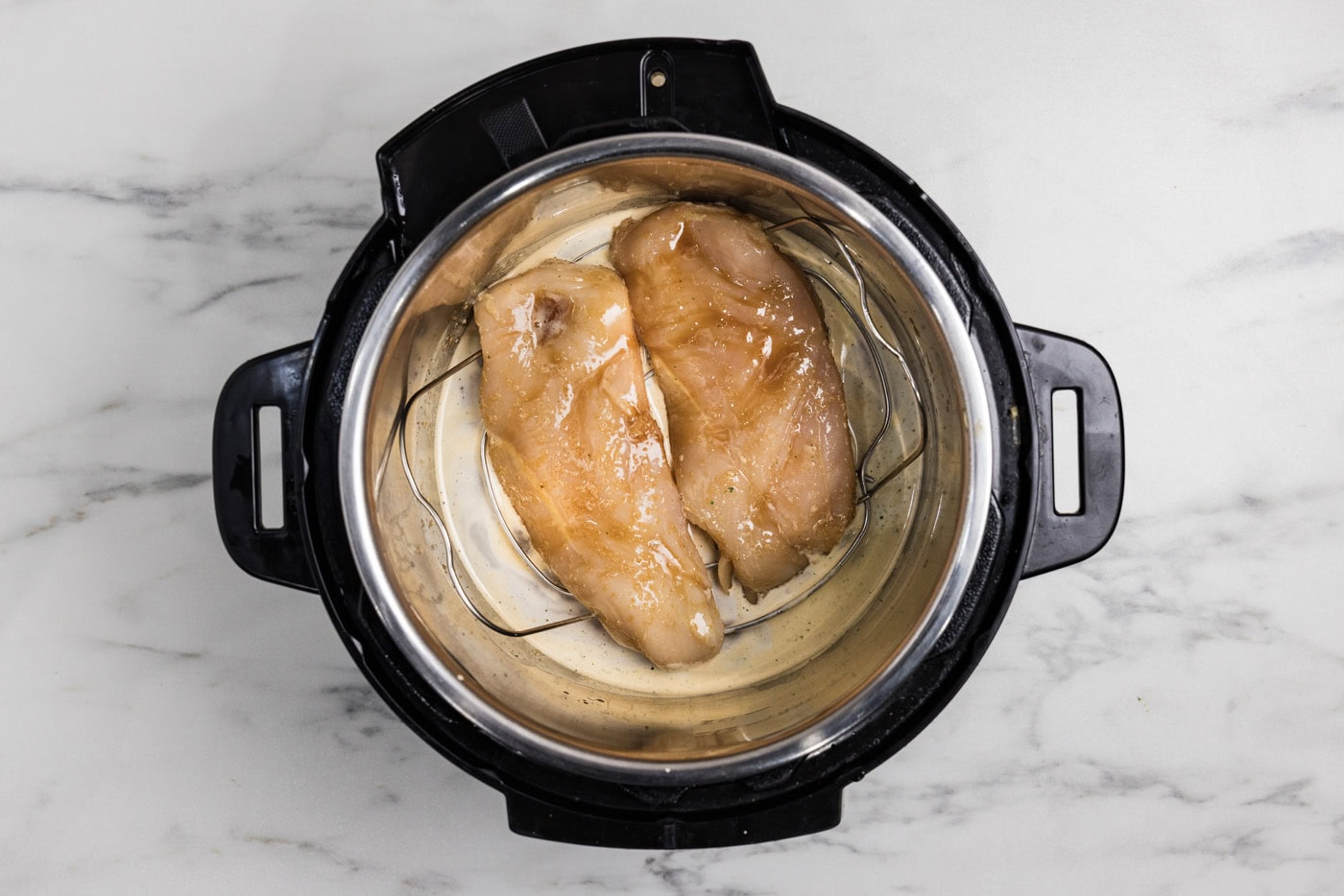 chicken breasts in a pressure cooker