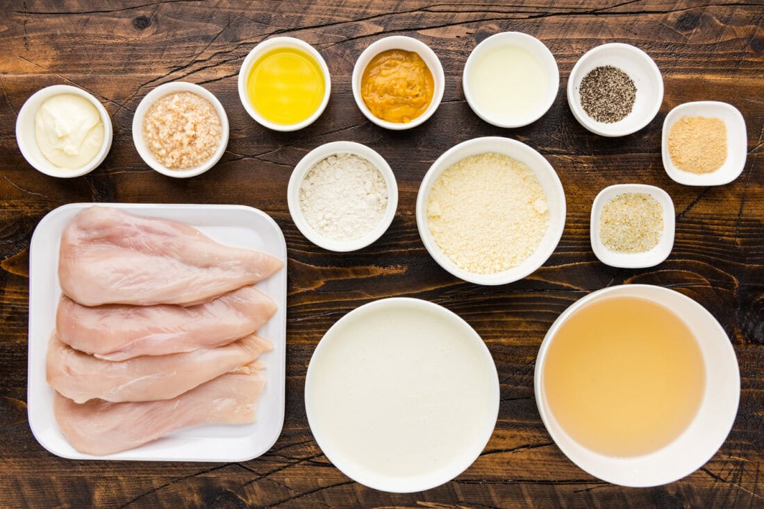 Ingredients for Garlic Parmesan Chicken