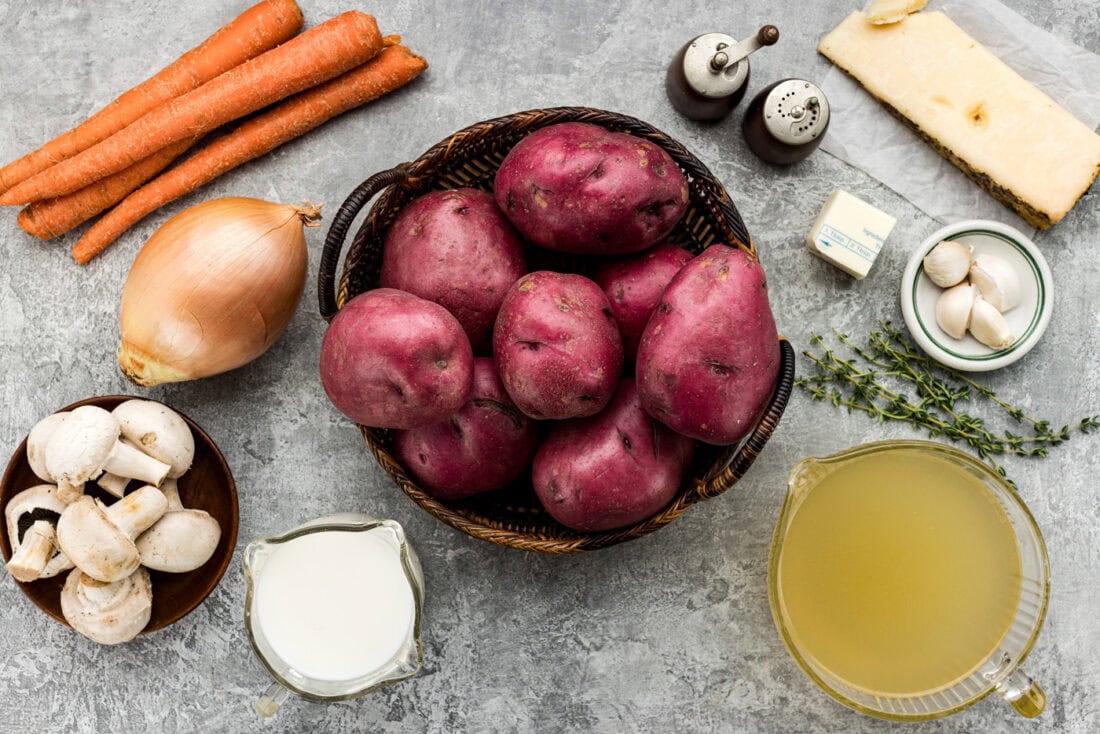 Ingredients for Garlic Potato Soup