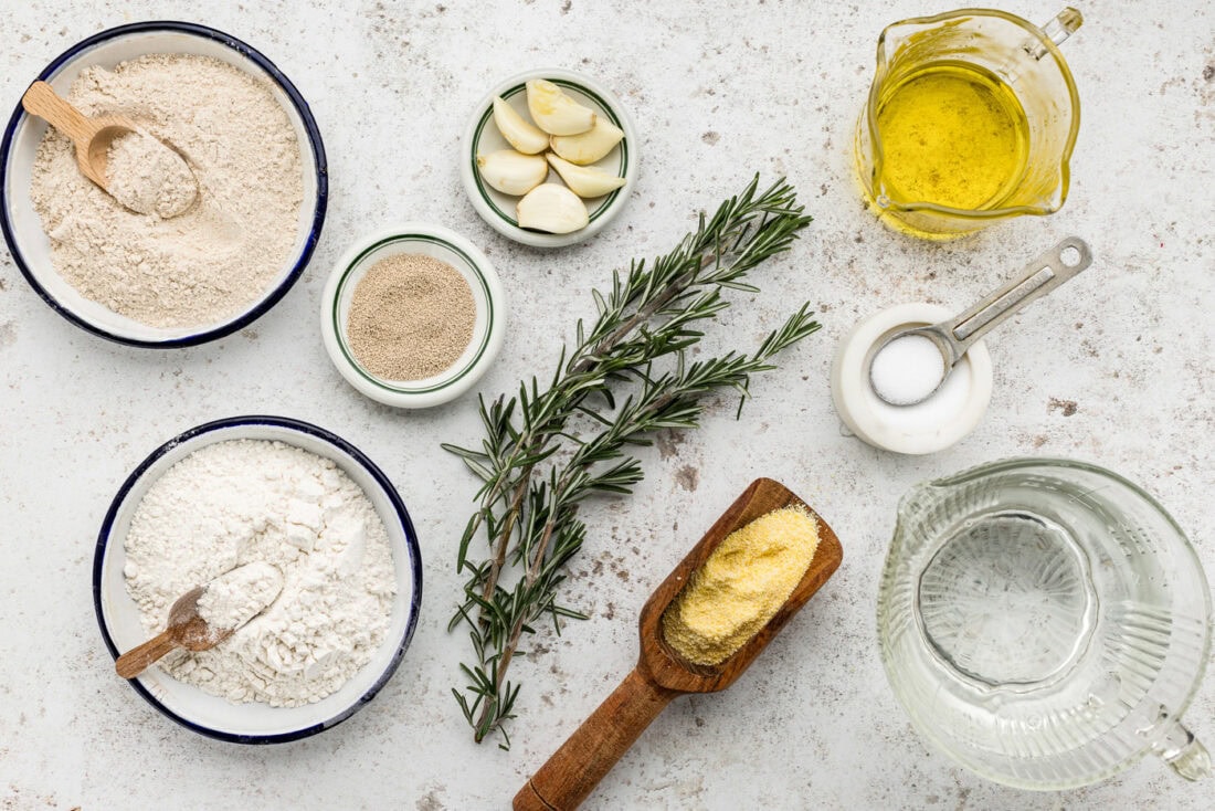 Ingredients for Rosemary Garlic Bread