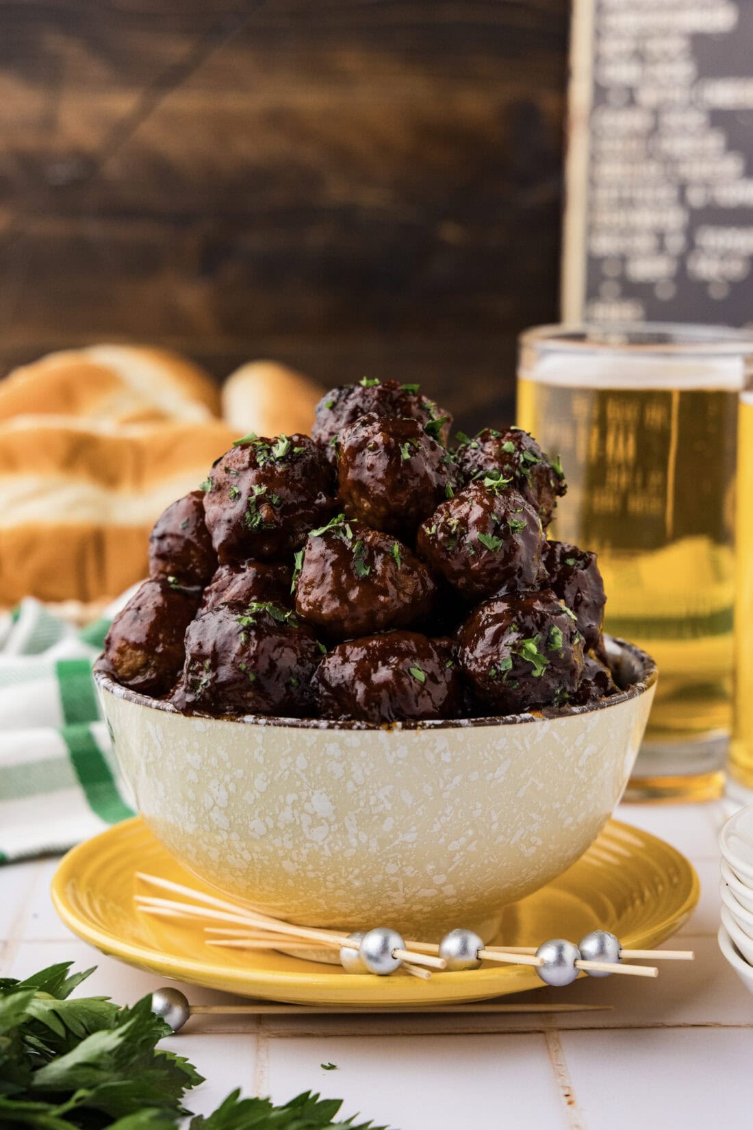 Bowl of BBQ Meatballs