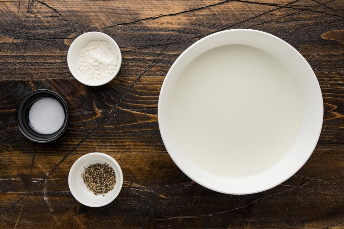 Ingredients for Chicken Fried Steak gravy
