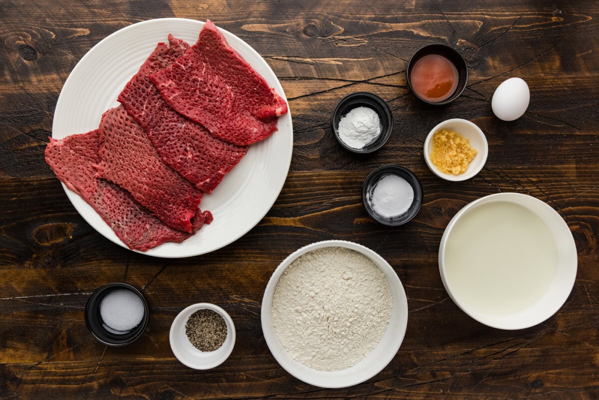 Ingredients for Chicken Fried Steak
