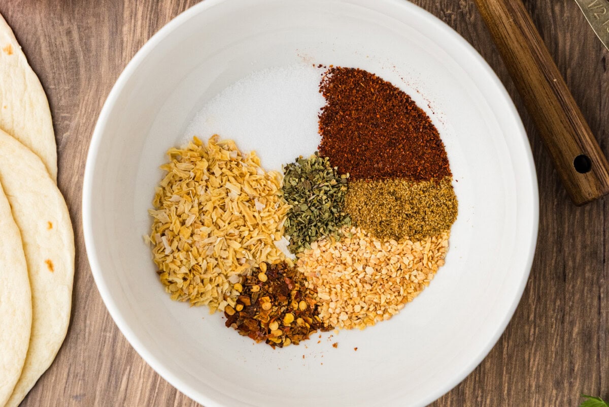 taco seasoning spices in a bowl