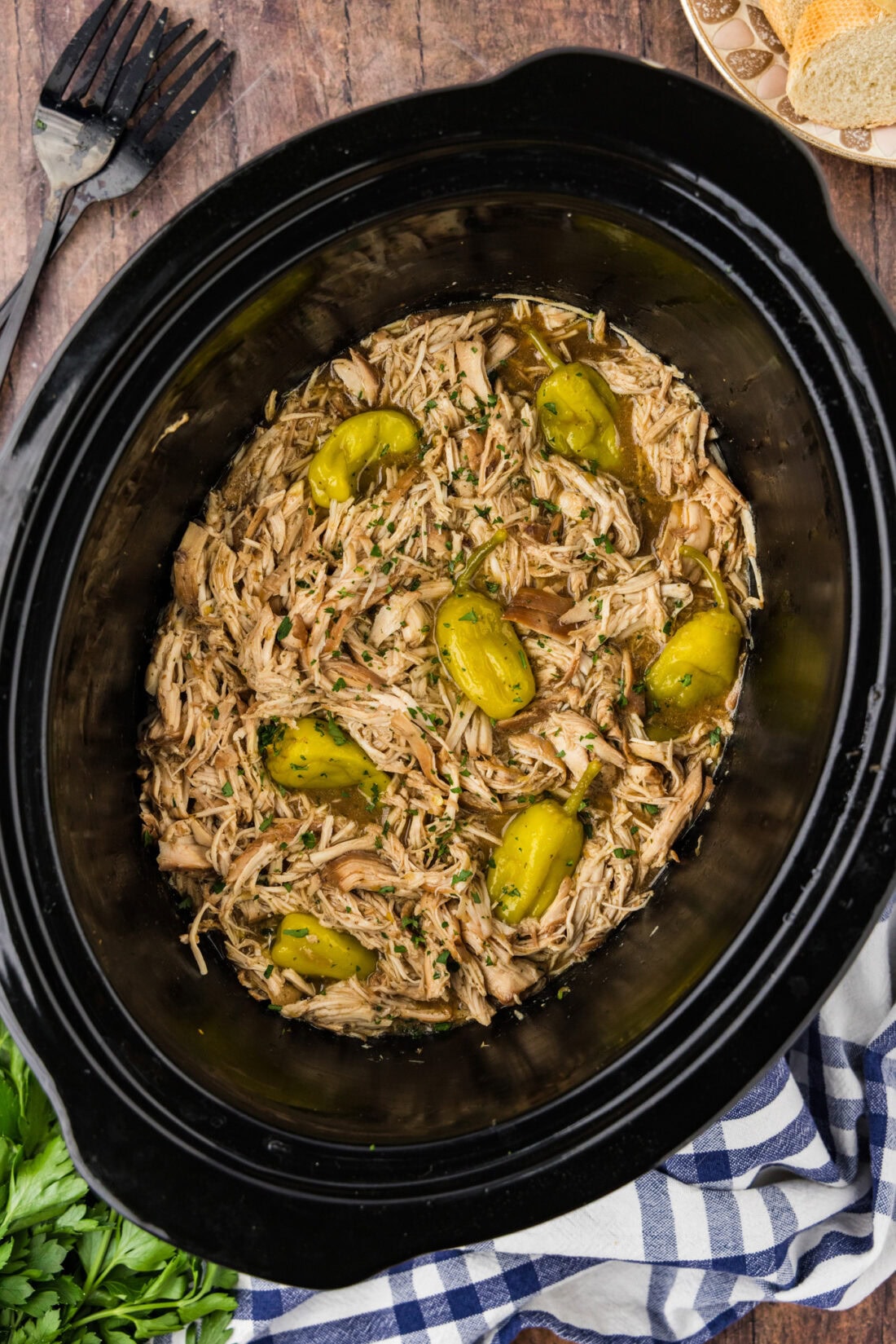 Crockpot of Mississippi Chicken