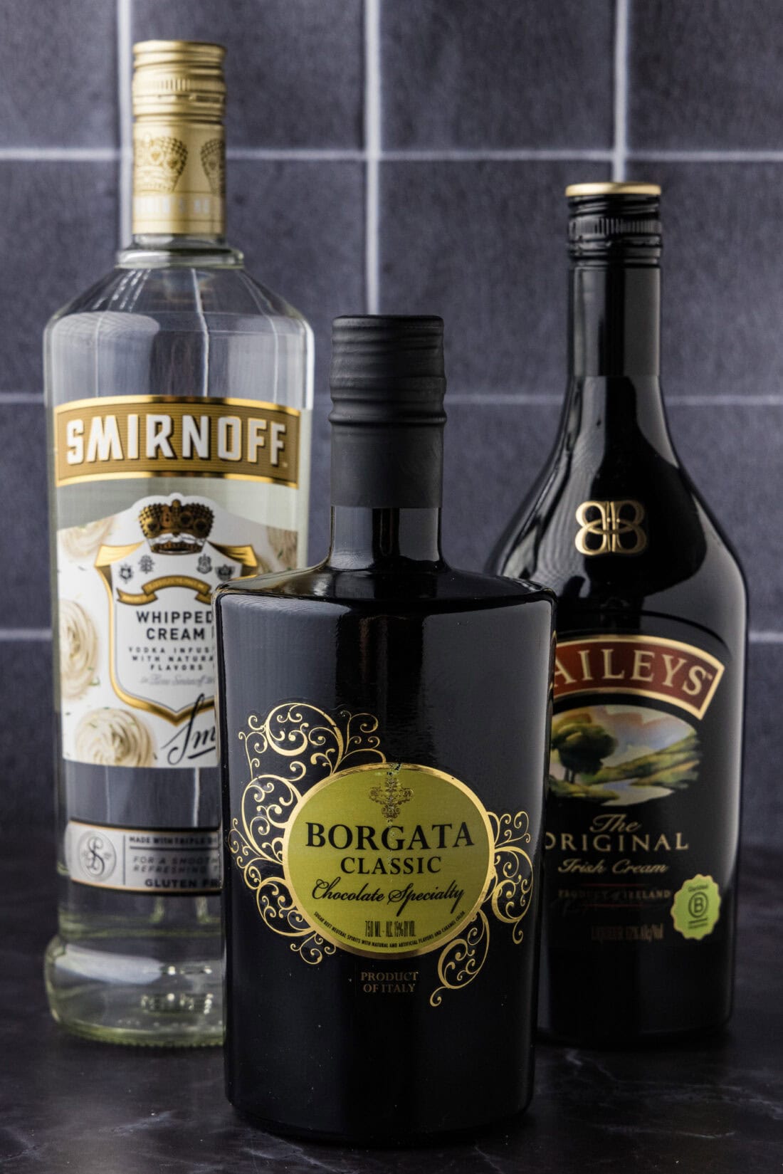 Ingredients for Bailey’s Chocolate Martini