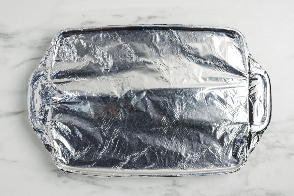pan covered in foil
