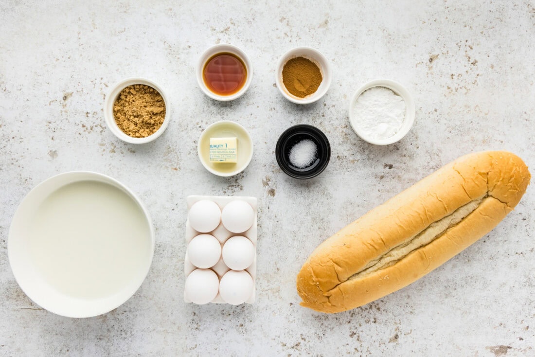 Ingredients for French Toast Casserole