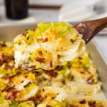 Potatoes Au Gratin with Bacon and Leeks
