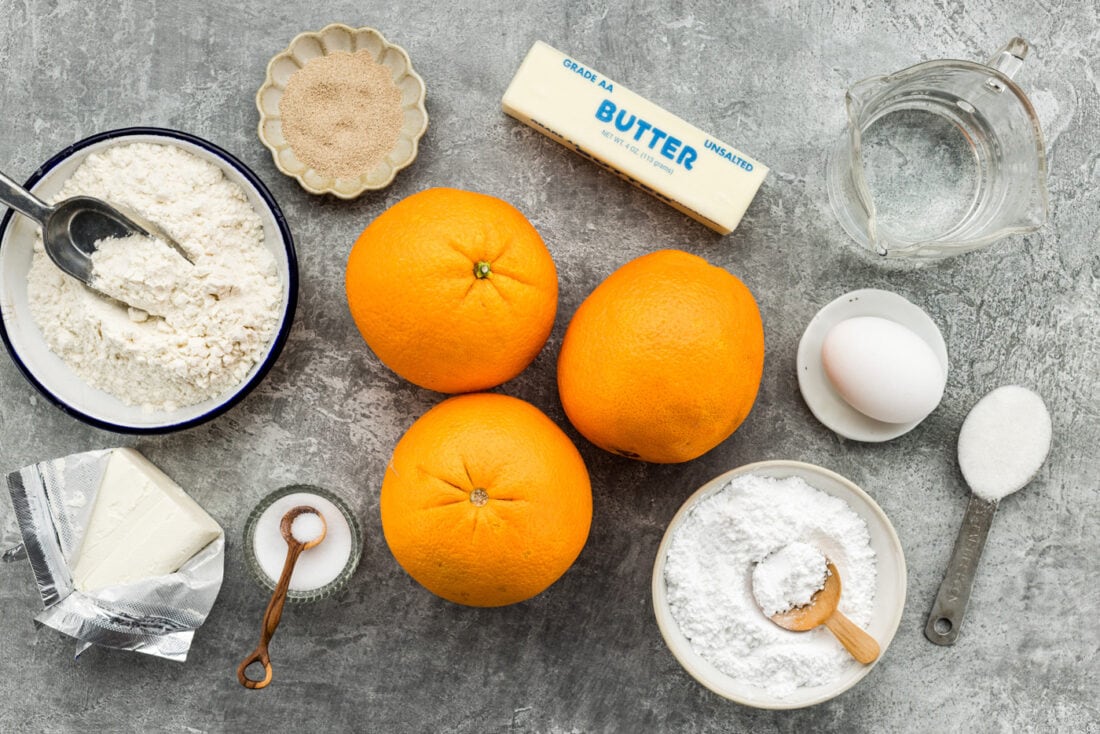 Ingredients for Quick Orange Rolls