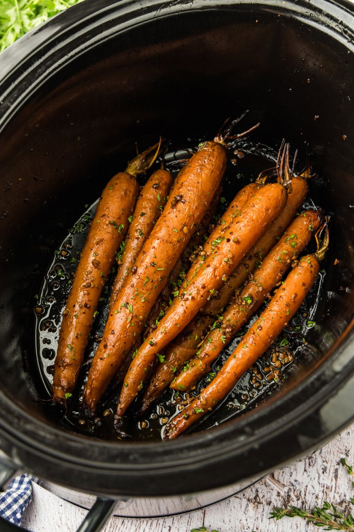 Balsamic Carrots in crockpot