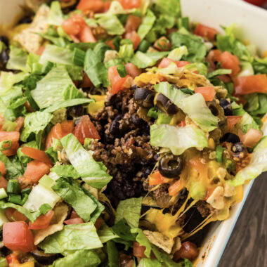 Close up photo of Taco Casserole