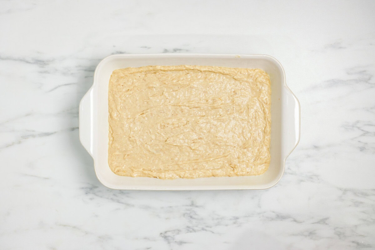 cake batter in 13x9 pan