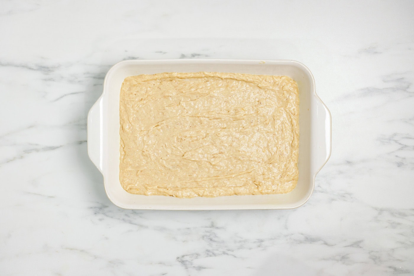 cake batter in 13x9 pan