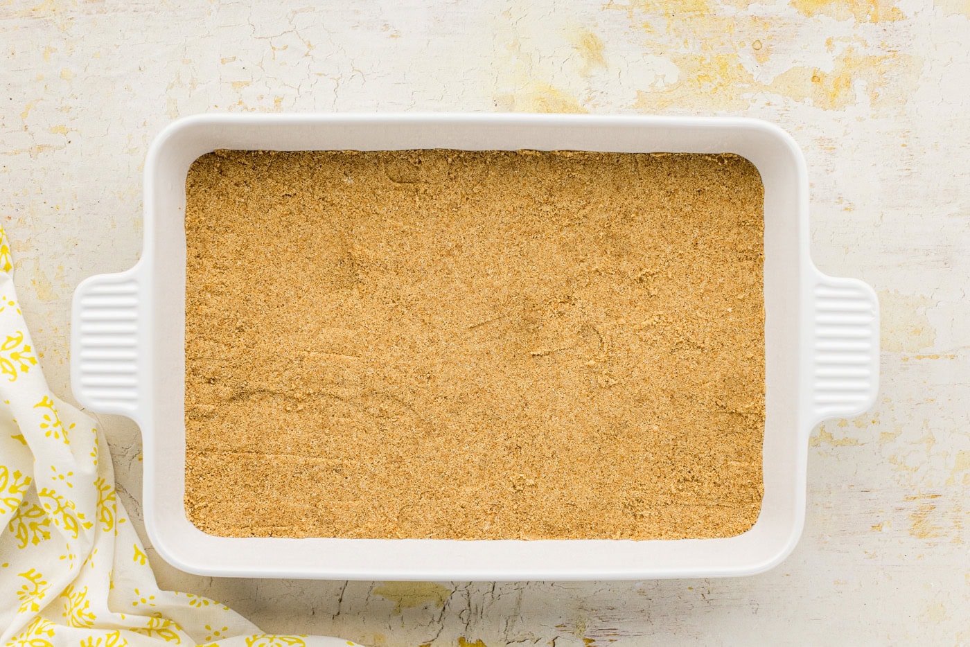 graham cracker crust pressed into pan