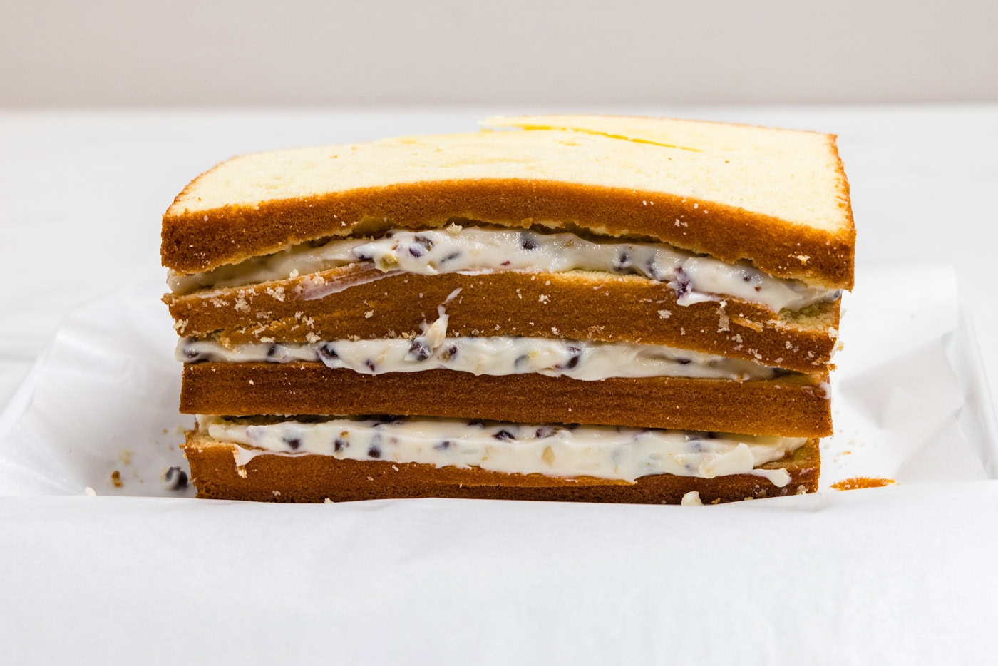 layered Cassata Cake without frosting