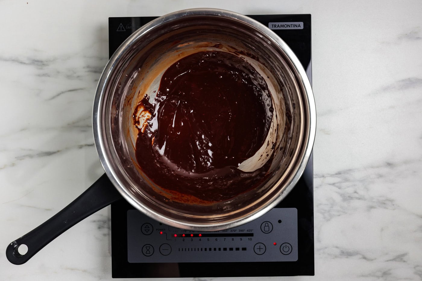 melted chocolate in bowl