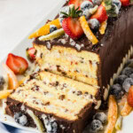 sliced Cassata Cake on platter