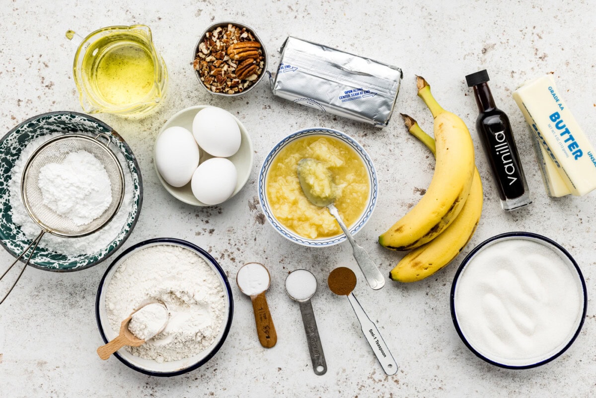 Ingredients for Hummingbird Cake