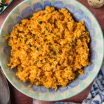 serving bowl of Mexican Rice