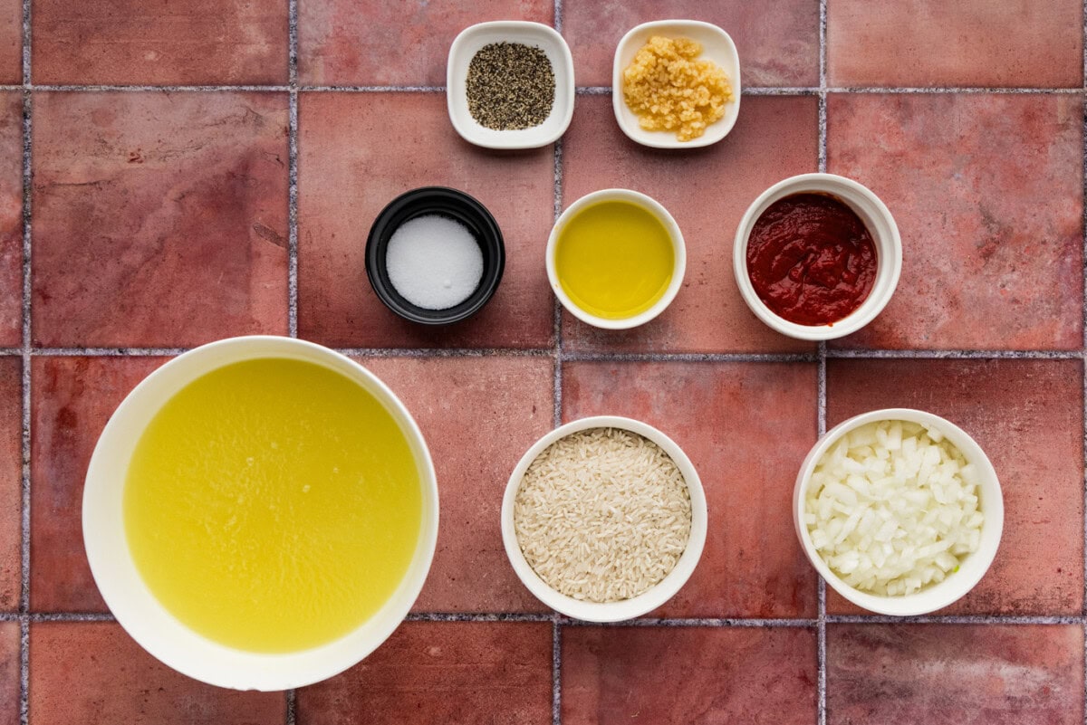 ingredients for Mexican Rice