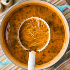 ladel of Sopa de Fideo