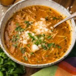 bowl of Sopa de Fideo with cotija