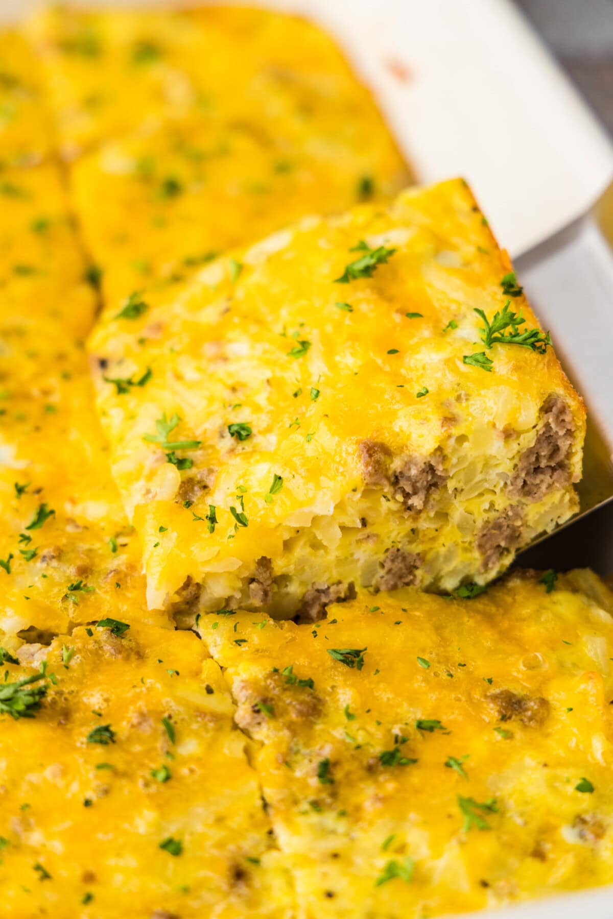 SPATULA REMOVING CASSEROLE SLICE