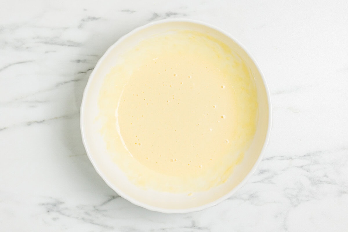 wet ingredients combined in bowl