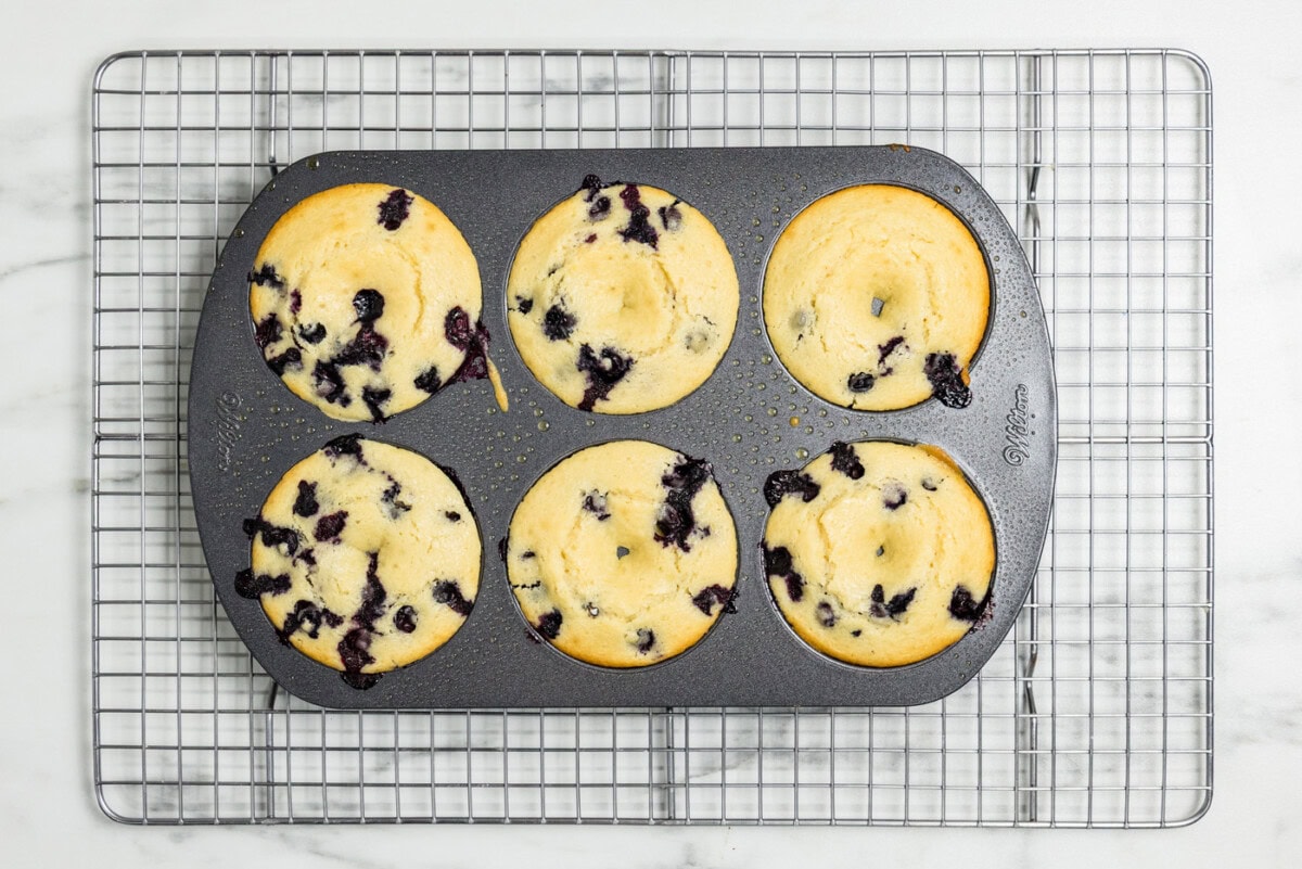 baked Blueberry Donuts in pan