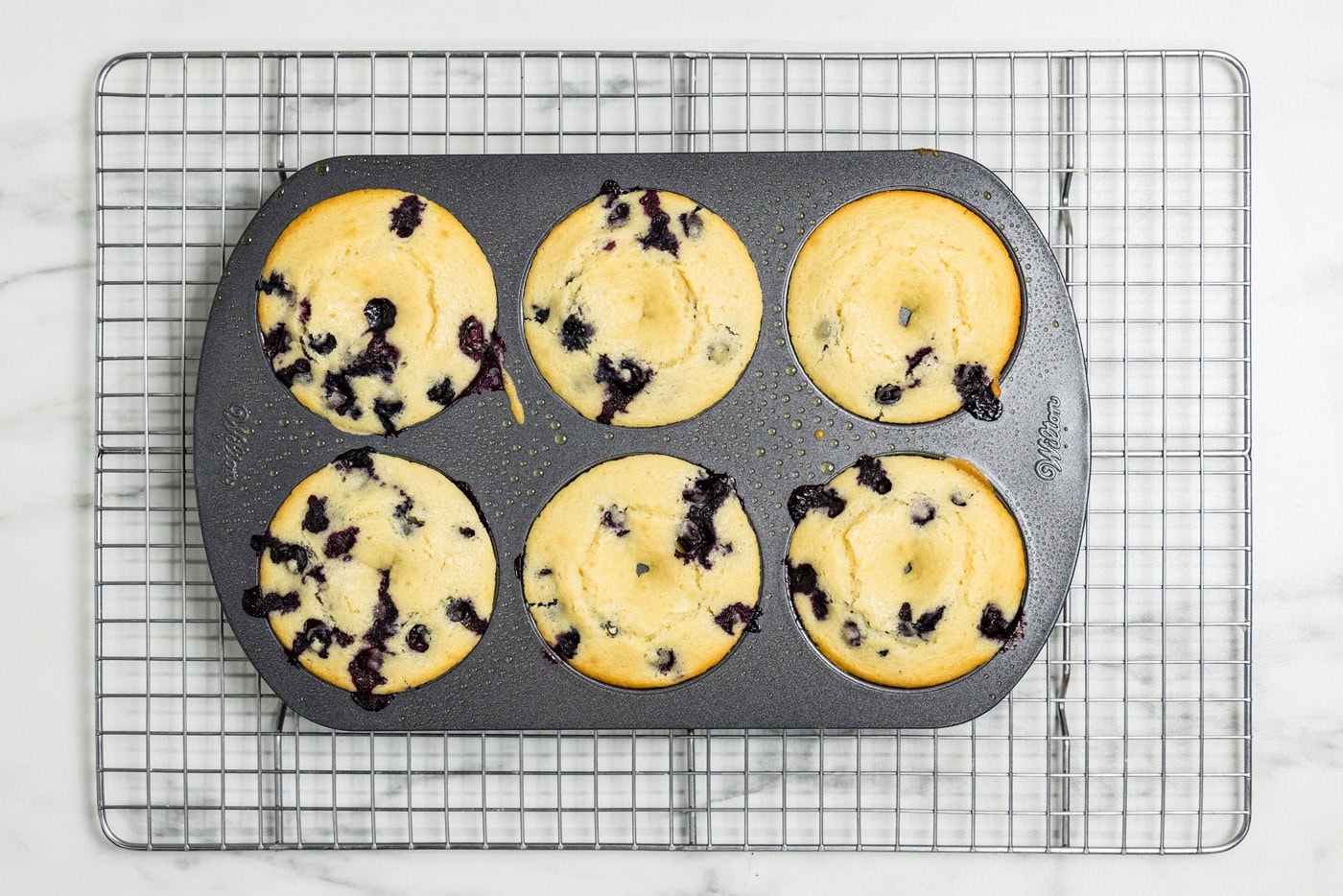 baked Blueberry Donuts in pan