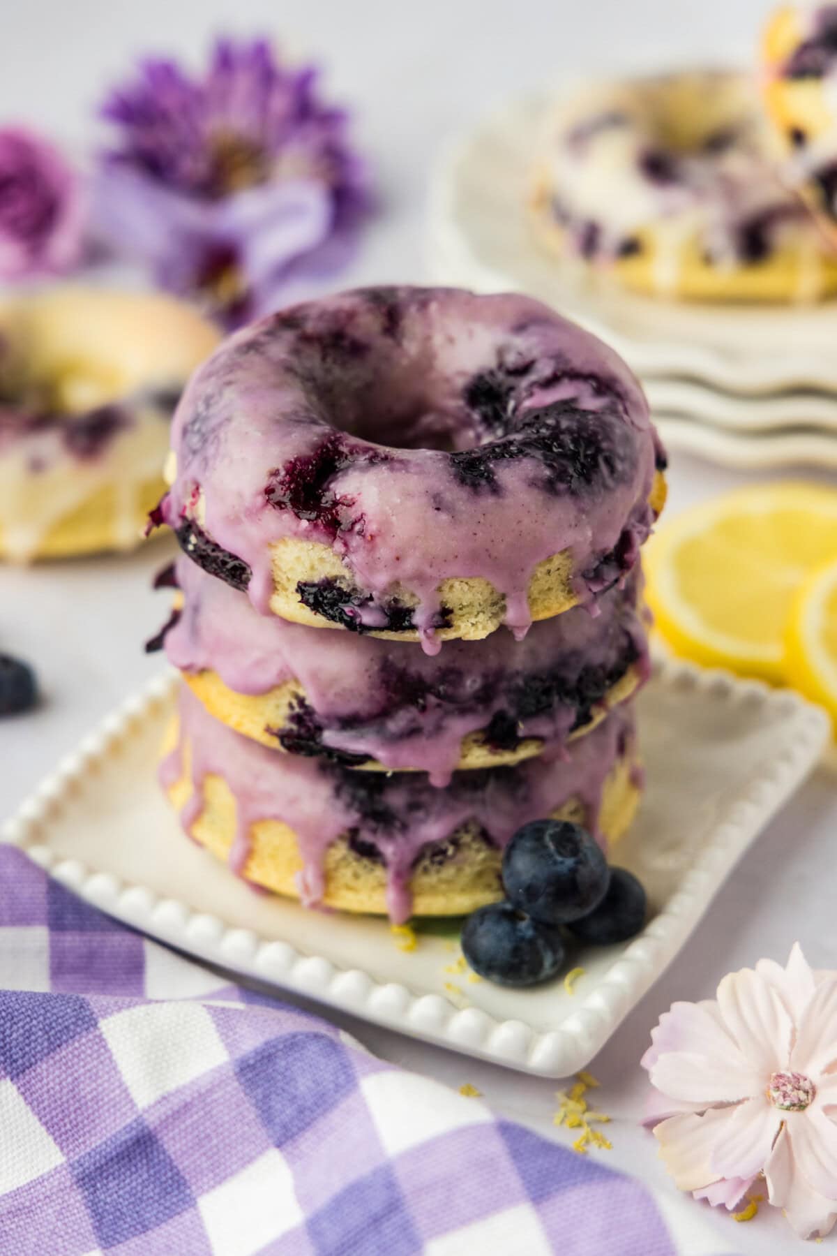 stack of Blueberry Donuts