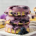 stack of glazed Blueberry Donuts