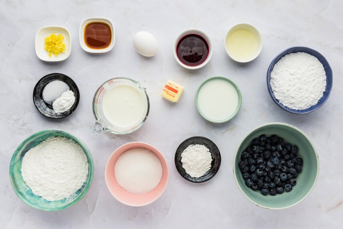 ingredients for making Blueberry Donuts