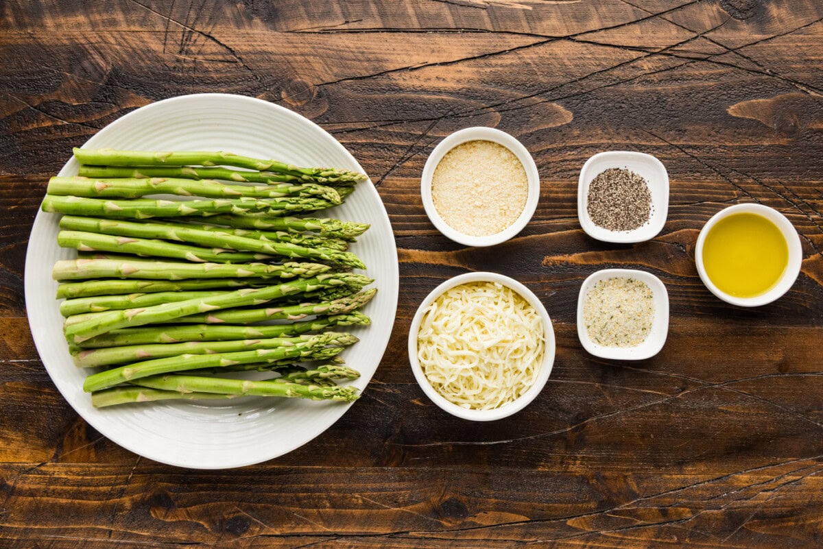 ingredients for Cheesy Asparagus