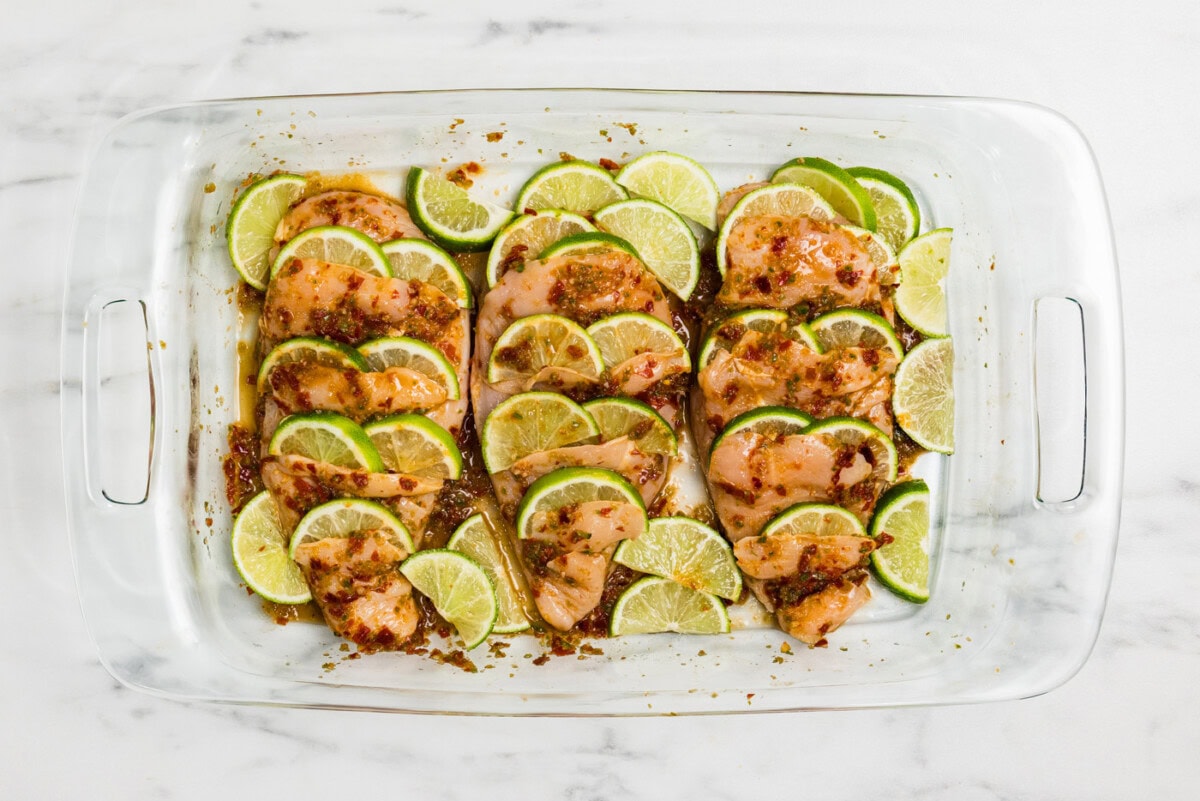 chicken breasts with limes