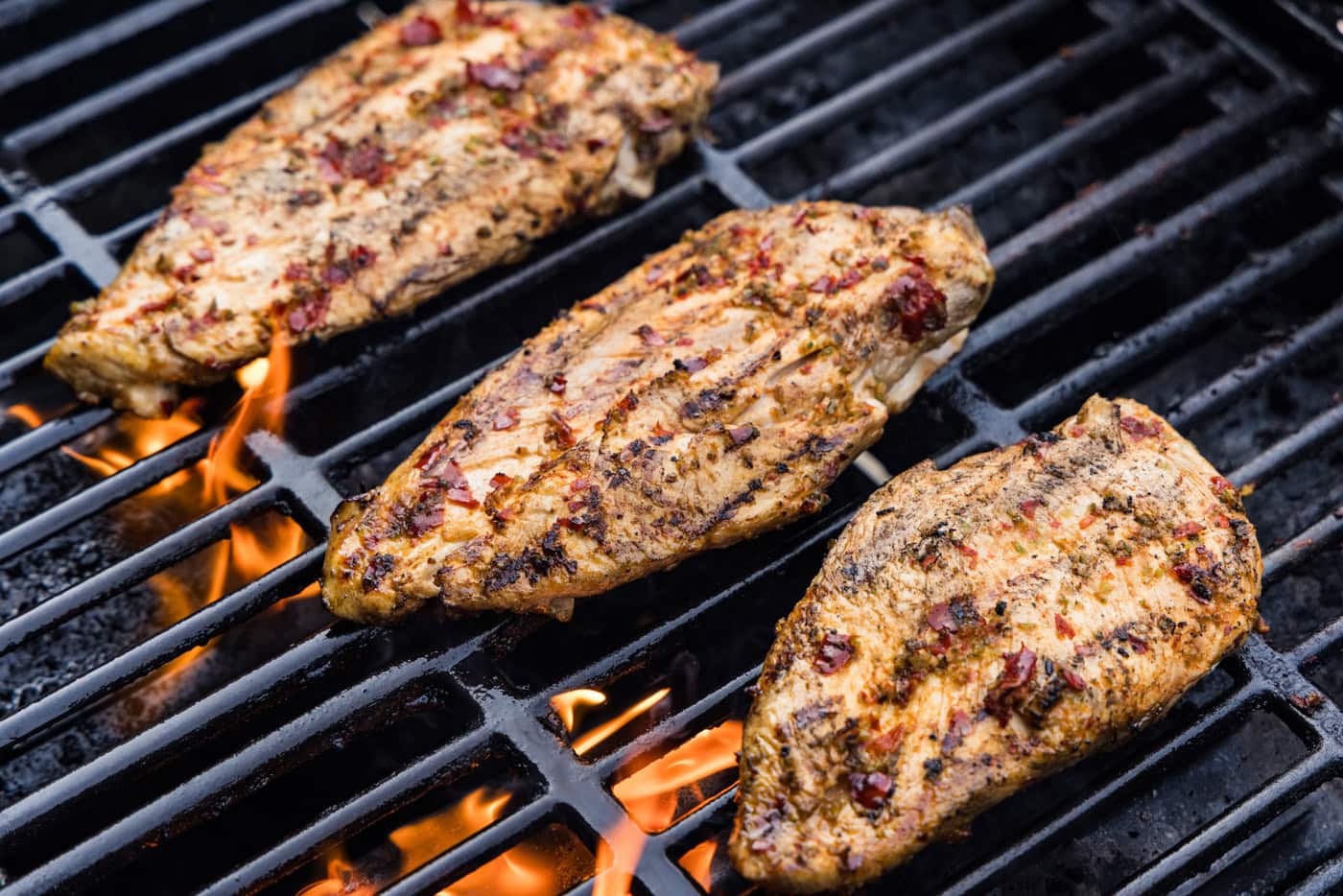 Chile Lime Chicken on grill