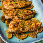 Chile Lime Chicken on bed of lime slices
