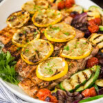 side view of Grilled Lemon Salmon