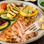 close up of Grilled Lemon Salmon