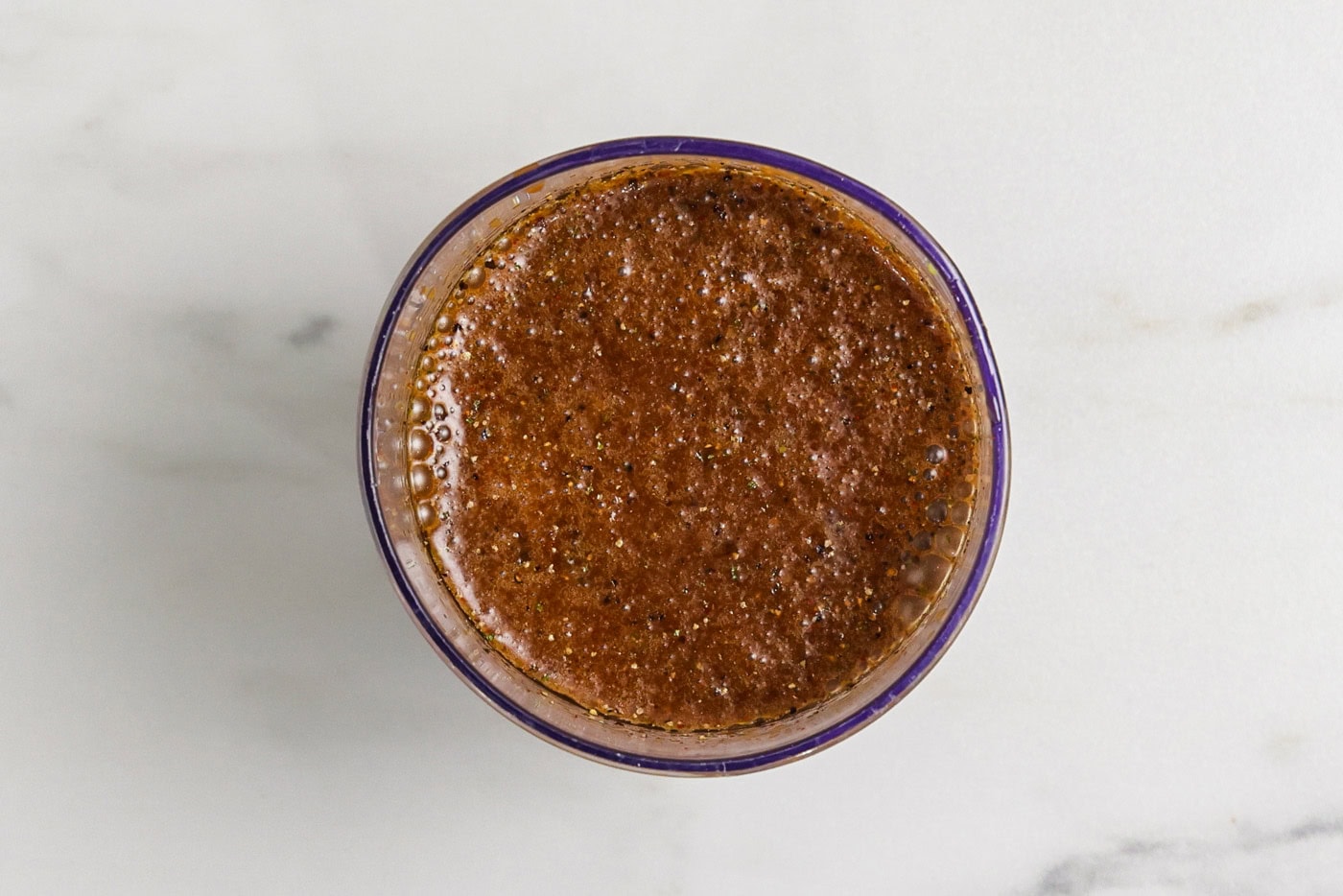 blended marinade ingredients