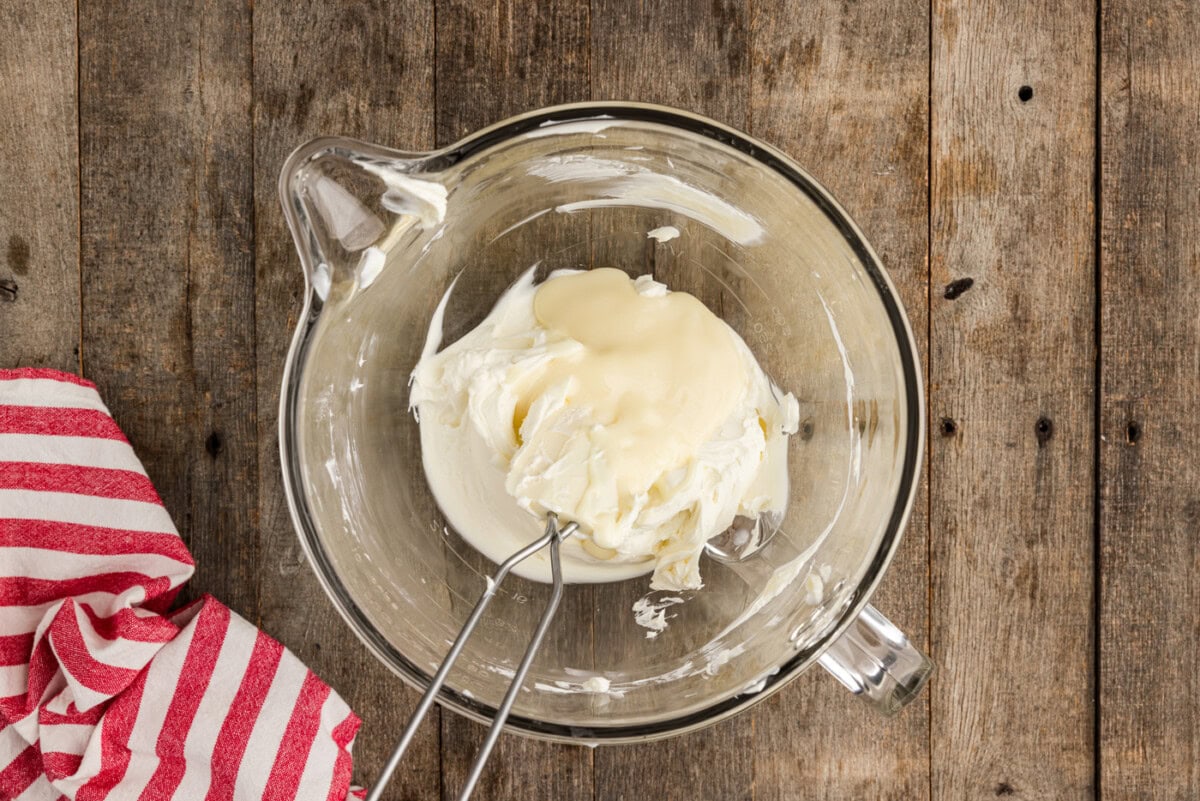 cheesecake ingredients in bowl