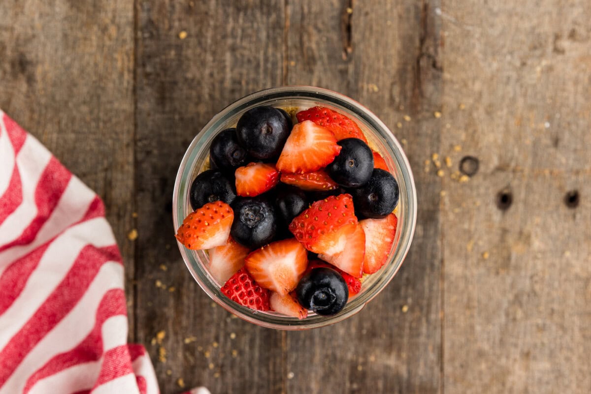 berries in jar